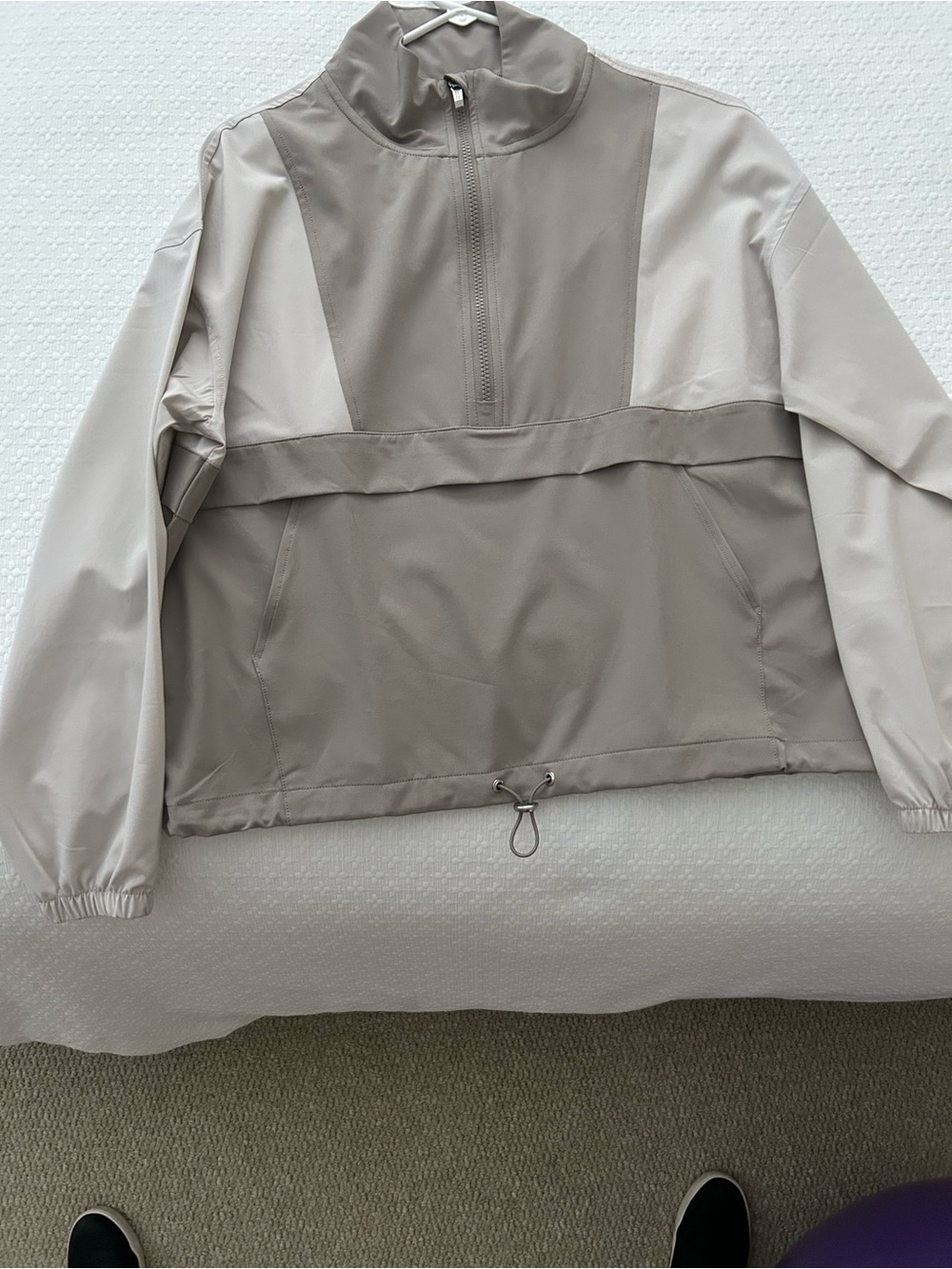 Calvin Klein Taupe and Cream Utility Anorak Jacket